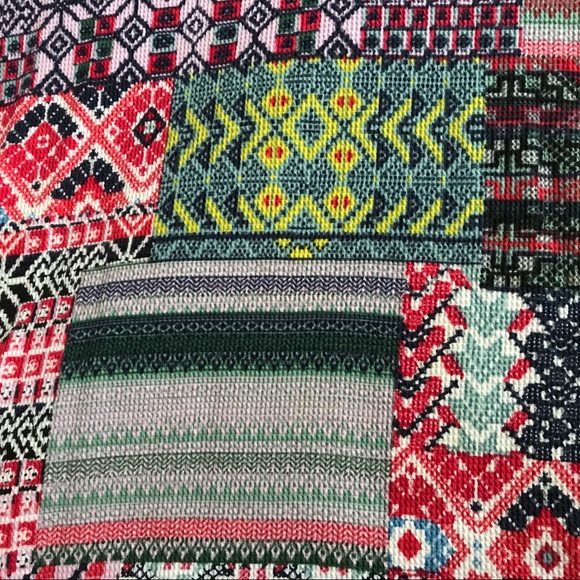 Victoria's Secret Fireside Patchwork Thermal Pajama PJ Waffle Top Large Sz L - Picture 6 of 11